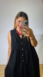 Broderie Gia Black Dress - Image 2