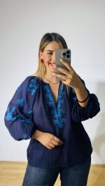 Navy Blue Shara Shirt - Image 6