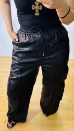 Black Guest Εco Leather Pant - Image 2