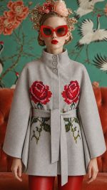 Ada Cape Roses Grey (Minuu by Sourloulou) - Image 3