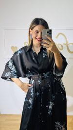 Clio Silky Black Dress (Mamoush) - Image 2