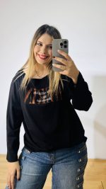 Βlack Cotton T-Shirt - Image 4