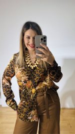 Αnimal Print Satin Shirt