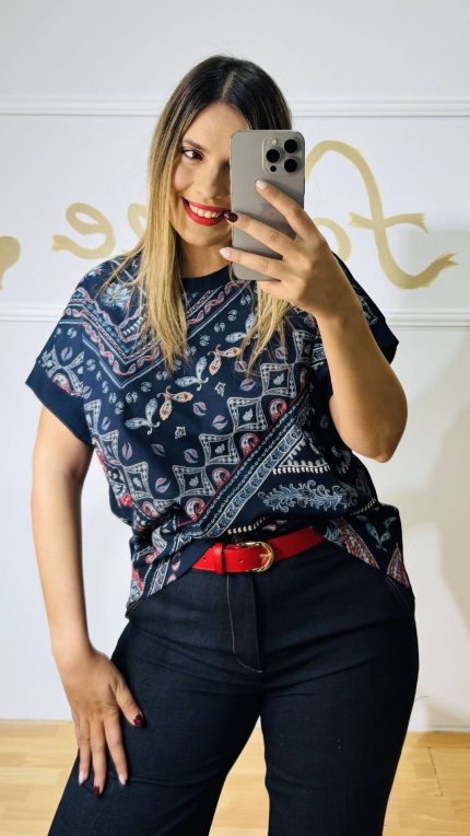 Navy Blue Bohemian T-Shirt